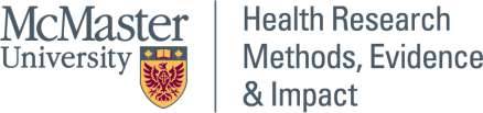 McMaster
                University - Health
                        Research
                            Methods, Evidence
                            & Impact